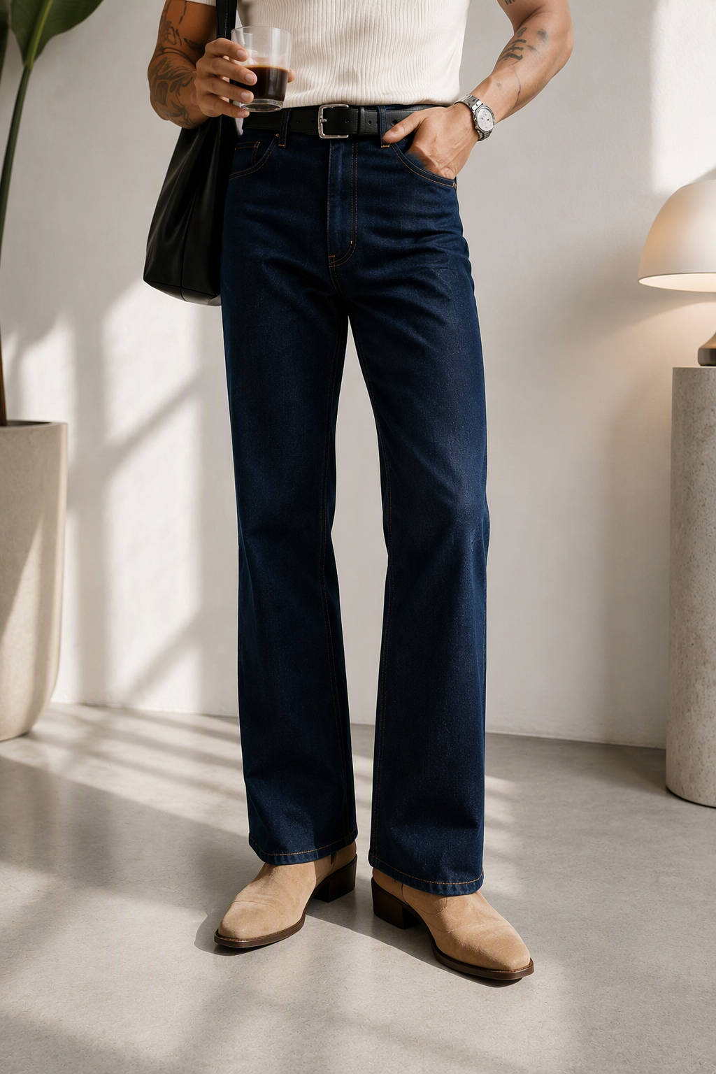 SKMRA Dark Bootcut Denim – Men