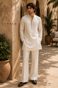 SKMRA Ivory Luxe Japanese Fabric - Kurta Set