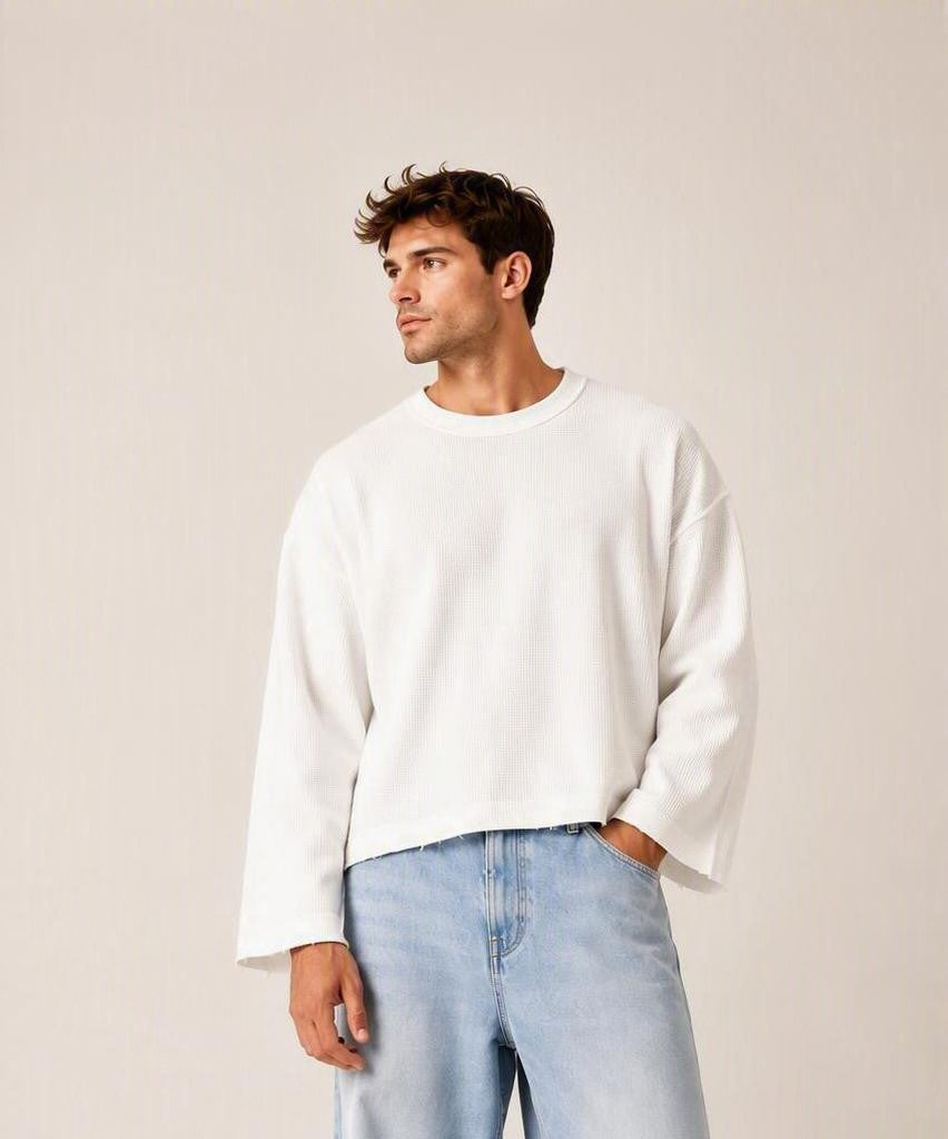 SKMRA Boxy fit - Premium Waffle Tshirt